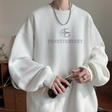 Fashionkova Christmas Gift outfit  Autumn Hip Hop Letter Crewneck Sweatshirt Men New Y2k Streetwear Pullover Hoodies Korean Fashion Vintage sudaderas para hombre