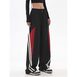 Fashionkova Party Outfit Women Oversized Sports Wide Leg Pants Hip Hop Sweatpants Casual Joggers Pants Fashion Streetwear Y2k High Waist Baggy Trousers