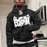 Fashionkova  Y2K Colorful Letters High Street Hip-Hop Campus Loose Zip Hoodie Men Gothic Harajuku Casual Street Oversized Sweatshirt Unisex