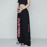 Fashionkova Party Outfit American Street Personality Sports Pants for Women Hip-hop Drawstring Design Women Trousers Trendy Summer All-match Y2K Pants