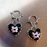 Fashionkova Y2K Bowknot Stud Earrings Korean Fashion Cute Hoop Earrings for Women Kawaii Jewelry Charms Punk Earrings Accessories Goth