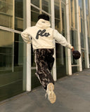 Fashionkova  Y2K American Retro Fashion Loose Oversized Sweatshirt Men Street Hip-hop Harajuku Letter Print Casual Versatile Hoodie Women