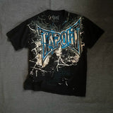 Fashionkova 2000s Tapout T Shirt Punk Hip Hop Graphic Letter Print Oversized TShirt Womens Mens Round Neck Cotton Short Sleeve Tops Clothing