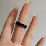 Fashionkova Punk Exaggerated Geometric Irregular Black Red Cross Ring Gothic Women Men Couple Aesthetic EMO Jewelry Y2K Grunge Accessories