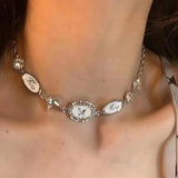Fashionkova Y2K Cat Claw Star Heart Pendant Plush Leopard Bone Choker Charms Necklaces For Women Goth Aesthetic Accessories Grunge Jewelry