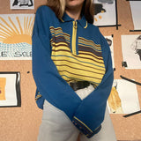 Fashionkova Grandma Striped Sweatshirt