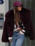 Fashionkova party look inspos Fashion Faux Fur Jacket Coat Women Warm Fluffy Loose Long Sleeve Lapel Female Cardigan 2024 Winter Solid Lady Street Outwear