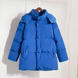 Fashionkova party look inspos Talenza Women's Winter Cotton Jacket Loose Parka Retro Bakery Jacket Casual Hooded Women's Warm Cotton Down Jacket Parka Top