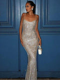 Fashionkova party look inspos Mozision Sequins Sleeveless Sexy Maxi Dress For Women Fashion Sparkle Backless High Waist Bodycon Club Party Shiny Long Dress