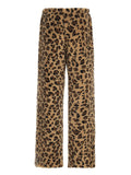 Fashionkova party outfit  Rockmore Leopard Plush Pants Women Vintage Print Loose Straight Trouser Winter Casual Baggy Female Fleece Floor Length Pants y2k