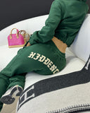 FashionKova-Zipper hoodie Camouflage sweatpants 2-piece set Y2K Women's clothing Goth Alphabet embroidered pullover Sweatshirt casual pants
