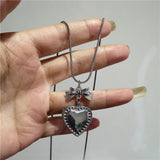 Fashionkova Romantic Heart Locket Pendant Openable Female Silver Color Stainless Steel Photo Frame Charm Necklace for Women Men Jewelry Gift