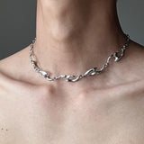 Fashionkova Punk Irregular Thorn Chain Choker Necklace For Women Men Fashion Hip Hop Rave Gift Gothic Trendy Grunge Y2K Jewelry Accessories