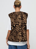 Fashionkova Samual Quilted Vest Leopard