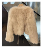 FashionKova-Y2k Winter Clothes Women Outerwears Y2k Coat Bandage Imitation fox fur Harajuku Girl Jacket Korea Kpop Coats Aesthetic Short Top