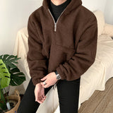 Fashionkova No. 3348 HALF ZIP-UP FLEECE HOODIE