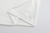 Fashionkova Summer White Women T-Shirt Cropped Tee Western Boot Print Western Elements Navel-Baring ootd