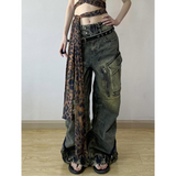 Fashionkova 2024 Y2K Streetwear Multiple Pockets Baggy Cargo Jeans Pants For Women Clothing Vintage Loose Women Denim Trousers Pantalon