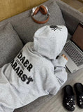 Fashionkova Vintage Spider Web Print Oversized Hoodie