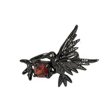Fashionkova 2025 Trendy Game Love And Deepspace Sylus Cosplay Black Crow Rings Jewelry Punk Charm Hip Hop Accessories Halloween Prop