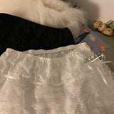 FashionKova-Lace Sexy Sweet Summer Skirt Women Clothes High Waist Harajuku White 2000s Kawaii Korea Bow Mini Skirts Y2k Femme Short Skirts
