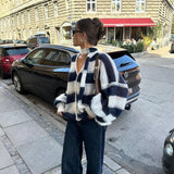 FashionKova-back to school outfit Y2K Harajuku Aesthetic Women's Autumn Winter Striped Knitted Sweater Casual Loose Chic Fashion Cardigan Pullover 2024 Streetwear