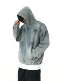 Fashionkova  No. 10259 HOODED DENIM PULLOVER HOODIE