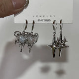 Fashionkova Simple Trendy Irregular Love Pendant Earrings Men Women Fashion Party Jewelry Y2K EMO Accessories