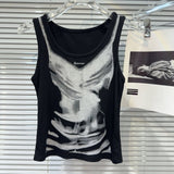 FashionKova-Gothic Tank Top Y2k Summer Punk Camis Women Clothes Vintage 2000s Sexy Drak Slim Hot Girl Streetwear Crops Tops Aesthetic Tees