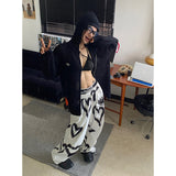 Fashionkova party outfit  Summer Women Trashy Y2k Harajuku Parachute Pants Grunge Long Trousers Baggy Joggers Pantalones Hip-pop Sweat Pants Dark Academia