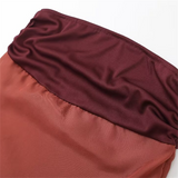 Fashionkova 2025 Spring New Women's Fashion and Elegance Slim Fit Versatile Chiffon Bra Color Block Long Dress Valentine's Day Aesthetic