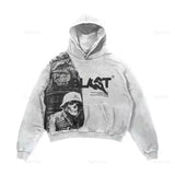 Fashionkova  Gothic Y2K Casual Style Street Fashion Printed Pullovers Autumn\winter Black Versatile Loose Sweatshirts Vintage Hoodies Women black friday