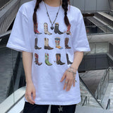 Fashionkova Boot Western T-Shirt Women Summer Loose Vintage Boho Texas T Shirt Cowgirl Cowboy Cute Graphic Tees Hippie Tshirts Retro Spring Style 2025