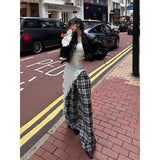 Fashionkova party outfit  Classical Japanese Wide Leg Pants Gothic Elastic Waist Fashion Sweatpants Thin Casual Black Trousers Korean Retro Preppy Style