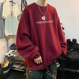 Fashionkova Christmas Gift outfit  Autumn Hip Hop Letter Crewneck Sweatshirt Men New Y2k Streetwear Pullover Hoodies Korean Fashion Vintage sudaderas para hombre