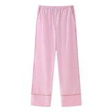 Fashionkova party look inspos Fashion Pink Patchwork Long Pant Set for Women Casual Lapel Long Sleeve Shirt Wide Leg Trousers Sets 2024 Spring New 2 Pcs Set