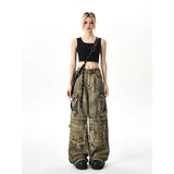 Fashionkova party outfit  Women's Y2k Baggy Cargo Jeans Harajuku Denim Trousers Aesthetic Punk Jean Pants Vintage Japanese 2000s Style Trashy Clothes 2024