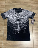 Fashionkova 2000s Affliction Retro American Men's T-shirt Couple round neck t-shirt motorcycle ins