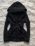 FashionKova-Punk Coat Dark Winter Clothes Women Gothic Zip Up Hoodies 2025 New Korea Oversized Tops Jackets Femme Hoody Streetwear Coats Top