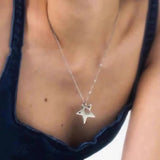 Fashionkova Y2K Stainless Steel Irregular Hollow Star Pendant Necklace for Women Men Unisex Punk Hip Hop 2024 Trending Neck Chain Jewelry