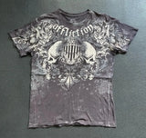 Fashionkova 2000s Southpole Street Retro Hip Hop Costume Couple T-shirt Gothic Skull Cross Printing Fashion Casual Graphic Men's Shirts