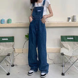 Fashionkova  Party Outfit  Blue Jumpsuits Jeans Women Straight Fashion Casual Wide Leg Pants Streetwear High Waist Vintage Female Harajuku Y2K Trousers