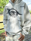 Fashionkova  Retro Hooded Men Tops 100% Cotton Fleece Simple Graphic Print Niche Oversize Vintage Pullover Sweatshirt Hoodies For Men