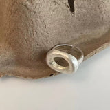 Fashionkova Korean Fashion Hollow Rings For Women Girls Geometric Silver Color Smiple Open Party Aesthetic Jewelry Gift Y2K Accessories