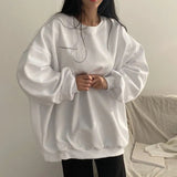 Fashionkova Vintage Back Moon Print Pullover Sweatshirt