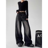 Fashionkova 2025 Grunge Y2k Black Jeans Women Baggy Vintage High Street Oversized Denim Trousers Gothic Gyaru 2000s Acubi Fashion Jeans