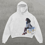 Fashionkova Y2K Womens and Mens Gothic Punk Print White Hoodies Street Fashion Hip Hop Retro Harajuku Loose Hooded Sweatshirt Winter Clothes