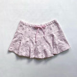 FashionKova-Y2K Spring summer new pink elastic casual sports wind puppy pattern women dress sweet high waist slim A-line Hot Girl skirt EMO