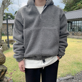 Fashionkova  No. 3348 HALF ZIP-UP FLEECE HOODIE