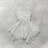 FashionKova-Fashion Y2k Spring/Summer White lace vest Dress for ladies Irregular pure Desire waist skirt summer fashion women's dress Emo